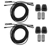 Endoto 2 Paia Kit di lacci per Salomon Scarpe, Stringhe cordoni Retondi di ricambio Senza Legare per Salomon Speedcross scarponi da sci Shoelaces Laces(Nero, 56 pollici)