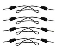 Endoto 2 Paia Lacci Elastici per Hey Dude Scarpe, Senza Nodo Stringhe Laces di Ricambio - Bianco e Nero,12 pollici