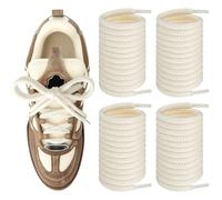 Endoto 4PCS Lacci per Louis Vuitton Skate Scarpe, 5MM Rotondi Stringhe Laces di Ricambio per LV Sneaker - Beige, 54 Pollici