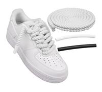 Endoto Lacci Corda per Air Force 1 Scarpe, Stringhe Laccio Spessi Grossi Grandi, Big rope laces kit per AF1 (Bianco-12,7 mm)