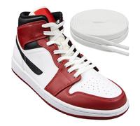 Endoto Lacci Elastici per Air Jordan 1-8 Scarpe, Stringhe di Ricambio Piatti Elastiche Elastic No Tie Shoelaces Laces (Bianco,54 pollici)