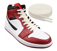 Endoto Lacci Elastici per Air Jordan 1-8 Scarpe, Stringhe di Ricambio Piatti Elastiche Elastic No Tie Shoelaces Laces (Panna,62 pollici)