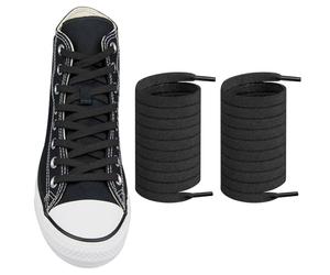 Endoto Lacci Elastici per Converse High Low Top Scarpe, Senza Nodo Stringhe Laces di Ricambio - Nero, 62 pollici