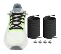 Endoto Lacci Elastici per ON Cloudtilt Scarpe, 6MM Piatti Senza Nodo Stringhe Laces di Ricambio per Running Sneaker - Nero, 54 pollici