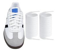 Endoto Lacci per Adidas Samba OG/ADV/LT Scarpe, Larghi Piatti Stringhe Laces di Ricambio - Bianco,60 Pollici