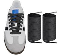Endoto Lacci per Adidas Samba OG/ADV/LT Scarpe, Larghi Piatti Stringhe Laces di Ricambio - Nero,55 Pollici