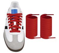 Endoto Lacci per Adidas Samba OG/ADV/LT Scarpe, Larghi Piatti Stringhe Laces di Ricambio - Rosso,55 Pollici