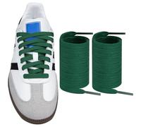 Endoto Lacci per Adidas Samba OG/ADV/LT Scarpe, Larghi Piatti Stringhe Laces di Ricambio - Verde,55 Pollici