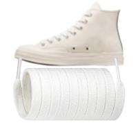 Endoto Lacci per Converse CDG scarpe, Piatto Stringhe Laccio in cotone da 9 mm di ricambio Shoelaces Laces per Commes des Garcons Donna Uomo Shoes - Bianco, 50 Pollici