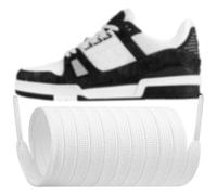 Endoto Lacci per Louis Vuitton Scarpe, Piatte Stringhe Laces di Ricambio per LV Sneaker - Bianco, 55 pollici