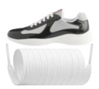 Endoto Lacci per Prada scarpe, Stringhe Laccio piatti da 8 mm di ricambio Shoelaces Laces per Donna Uomo - Bianco, 50 Pollici