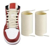 Endoto Lacci Piatti per Air Jordan 1/2/3/4/5/6/7/8 Scarpe, Stringhe Laces di Ricambio - Panna, 50 Pollici