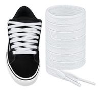 Endoto Lacci Piatti per Vans Skool Scarpe, 10MM Stringhe Laces di Ricambio - Bianco, 36 Pollici