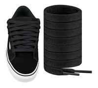 Endoto Lacci Piatti per Vans Skool Scarpe, 10MM Stringhe Laces di Ricambio - Nero, 36 Pollici