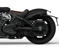 ends cuoio Borsa forcellone in cuoio compatibile con Indian Scout Bobber, Scout Rouge, 101 Scout 2025-2026 -Aperture rapide magnetiche- 100% Made in Italy (Cuciture nere)