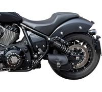 ends cuoio - Borsa forcellone moto cuoio compatibile con Indian Sport Chief, Chief Bobber, Chief Dark Horse - Aperture Rapide Magnetiche - Borsa viaggio moto - 100% Made in italy (Nero)