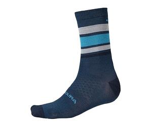 ENDURA BaaBaa Merino Stripe Ciclismo Calzini per Uomo, Blueberry, L (Confezione da 2)