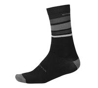 ENDURA BaaBaa Merino Stripe Ciclismo Calzini per Uomo, Matt Black, L