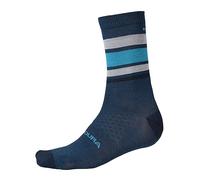 ENDURA BaaBaa Merino Stripe Socks for Cycling | Warmth and Breathability Socks, Blue, S-M