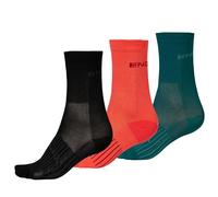 ENDURA CoolMax Race 3-PII Ciclismo Calzini per Donna, Black, One Size