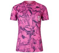 ENDURA Damen Grid Floral LTD Printed Bikeshirt, Größe XL, Rennradtrikot, fucsia