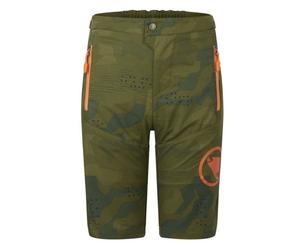 Endura K MT500JR Burner - pantaloni MTB - bambino Green/Orange 9-10A
