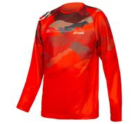 ENDURA Kinder MT500JR Langarmtrikot|ENDURA MT500JR Kids Long Sleeve Bike Shirt rosso