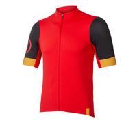 Maglia Endura FS260 manica corta rosso chiaro nero - L