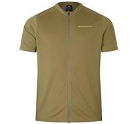 ENDURA Men's Loop Zipped Short Sleeve Jersey, Tweed Green, XS