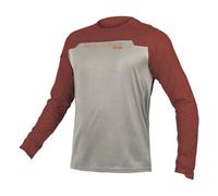 Maglia a maniche lunghe endura mt500 burner uomo grigio rosso