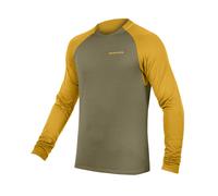 Endura Singletrack Fleece - felpa - uomo S Green/Yellow man Recycled Materials