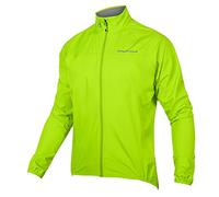 ENDURA Xtract II - Giacca da ciclismo impermeabile da uomo, leggera e ripiegabile, Giallo ad alta visibilità, S