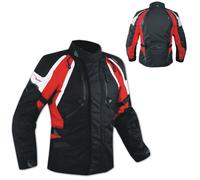 Enduro Giacca Moto Turismo Touring Off Road Cordura Impermeabile Rosso