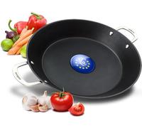 endusor Padella Paella 38 cm - Induzione Gas Ceramica Elettrico | Padella grande per 6-8 persone | Pentola antiaderente per una deliziosa paella fatta in casa | Padella professionale in alluminio