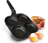 endusor Padella pancake e uova fritte - 21cm padella per pancake antiaderente | Per Fornelli a Induzione Gas Ceramica Elettrici Alogeni| Piastra a 4 stampi per Pancakes Uova Fritte Frittata