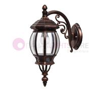 ENEA Applique Lanterna Parete Alluminio Esterno Classica NERO-RAME GARDENLIGHT