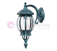 ENEA Applique Lanterna Parete Alluminio Esterno Classica NERO-VERDE GARDENLIGHT