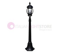 ENEA Lampione a 1 luce h.119 in Alluminio per Esterno Vialetto Giardino NERO