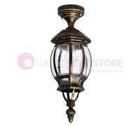 ENEA Plafoniera a Soffitto in Alluminio Lampada per Esterno Classica NERO-ORO