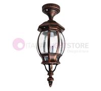 ENEA Plafoniera a Soffitto in Alluminio Lampada per Esterno Classica NERO-RAME