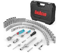 ENEACRO Set Chiavi a Bussola 112 Pezzi con 1/2" & 1/4", Bussole, Estensioni, Bits, Acciaio Cromo-Vanadio, Custodia Inclusa - Set Chiavi a Cricchetto Completo