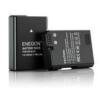 ENEGON 2X EN EL14 Rechargeable Li Ion Batteria per Nikon en el14/el14a D5600