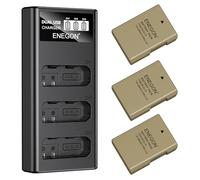 ENEGON 3 Pz. EN-EL14 1680mAh Batterie ad Alta Capacità + Caricabatterie a 3 Slots Dual Input, Compatibile con Nikon EN-EL14/EL14a, D3100, D3200, D3300, D3400, D3500, D5100, D5200, D5300, D5500, D5600