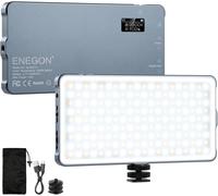 ENEGON 4000mAh Luce Video LED 2500K-9900K Bicolore Montabile Ricaricabile USB con Mini Pannello per Fotocamere DSLR Professionali Foto Illuminazione