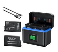 ENEGON Batteria Insta 360 X5 Set, capacità - 2800 mAh, 2 pezzi per set, dotato d