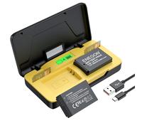 ENEGON batteria LP-E12 20W Dual Storage Fast Charger Set (2x 1200mAh) Compatibile con Canon EOS M50 Mark II, M50, EOS M, M2, M10, M100, M200, Rebel SL1, 100D, Kiss X7, PowerShot SX70 HS