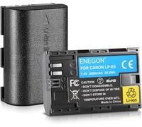 ENEGON Batteria LP-E6 LP-E6N 3000mAh Li-ION compatibile con fotocamere digitali EOS 5D Mark II, DS Mark III, 5D Mark IV, 5DS, 5DS R, 6D, 7D, 7D Mark II, 7D Mark III, 80D, 70D, 60D