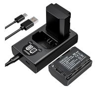 ENEGON Batteria sostitutiva (2 pezzi) e caricabatterie Dual USB intelligente per Sony NP-FZ100 e Sony A9/A9R/A9S, Sony Alpha 9/9R/9S, Sony A7RIII A7R3,Sony a7III, Sony A7R4,Sony A7RIV, Sony Alpha 6600