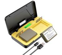 ENEGON Caricabatterie LP-E10 con 2×1680mAh Batterie, Ricarica Rapida 20W, Custodia con slot SD, compatibile con Canon EOS 1100D, 1200D, 1300D, 2000D, 3000D, 4000D Fotocamere