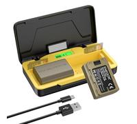 ENEGON Caricabatterie Rapido da 20W per NP-FZ100 con Doppio Alloggiamento e 2 Batterie (2x 3000mAh) Compatibile con Sony A7 IV /A7 III / A7R IV / A7R V / A9 / A9R / A6700 / A6600 / FX3 / FX30